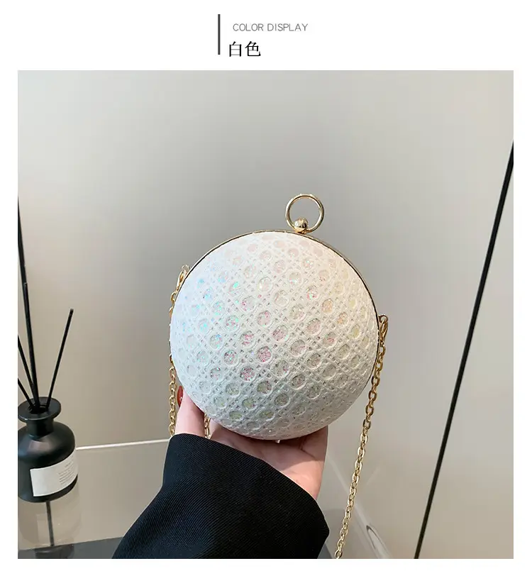 Women Sequin Chain Crossbody Bag Small Elegant Evening Party Bag — feature 31