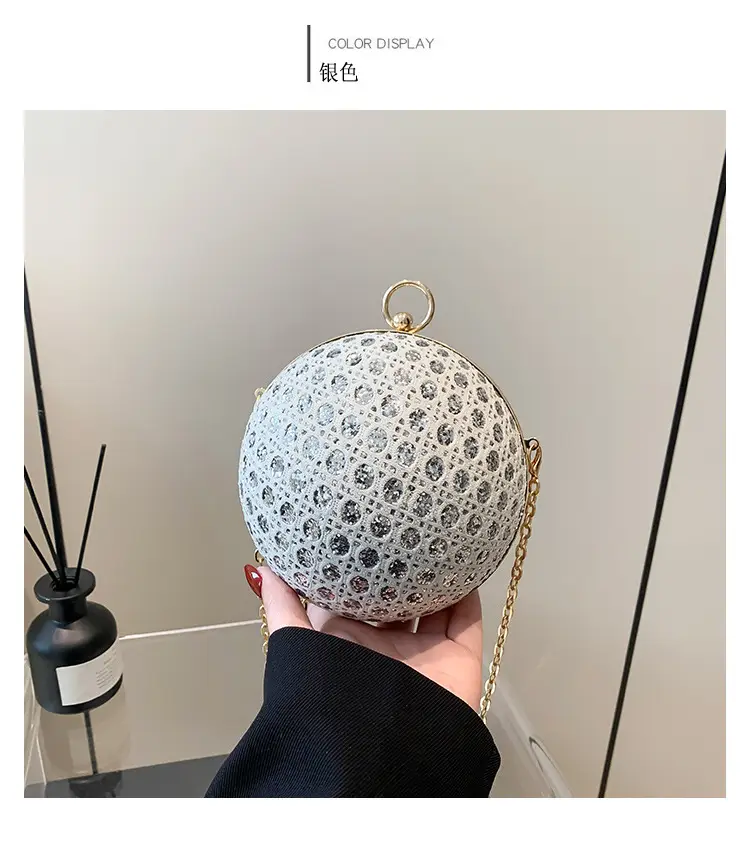 Women Sequin Chain Crossbody Bag Small Elegant Evening Party Bag — feature 32