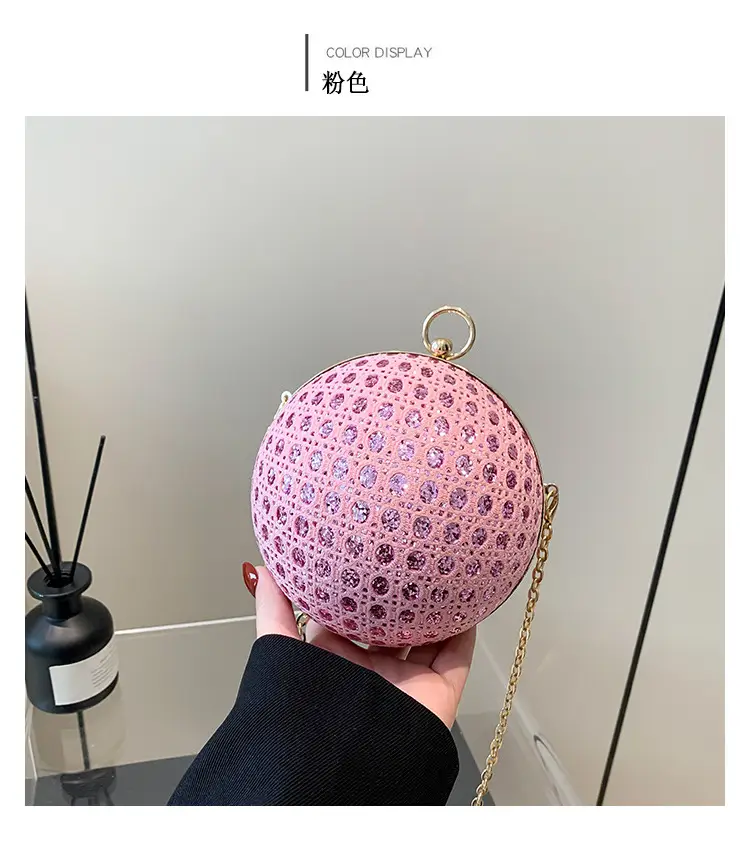 Women Sequin Chain Crossbody Bag Small Elegant Evening Party Bag — feature 34