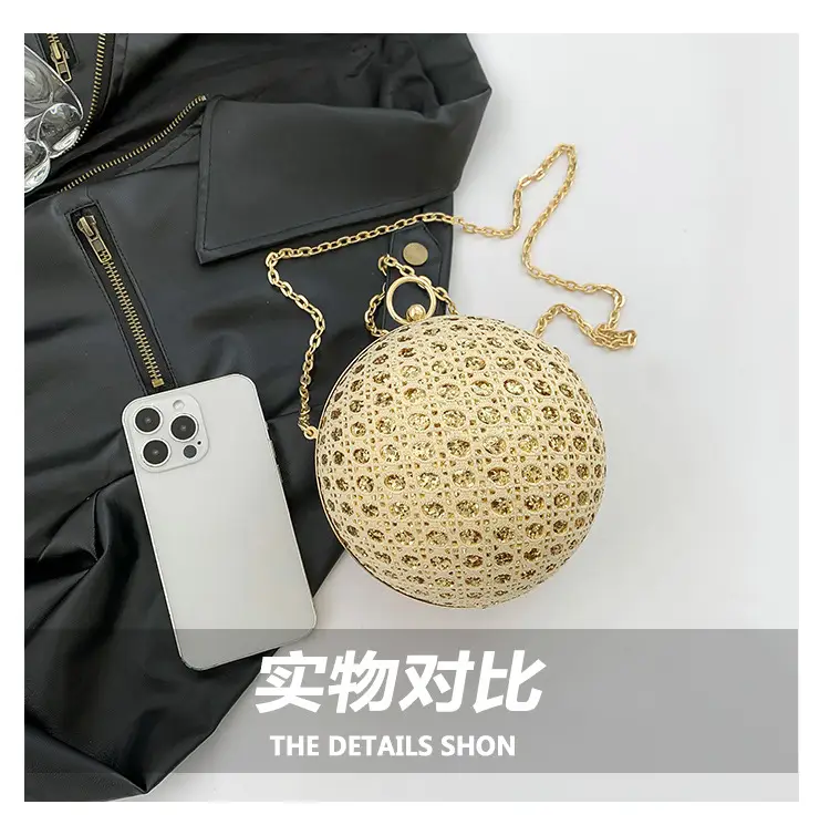 Women Sequin Chain Crossbody Bag Small Elegant Evening Party Bag — feature 6
