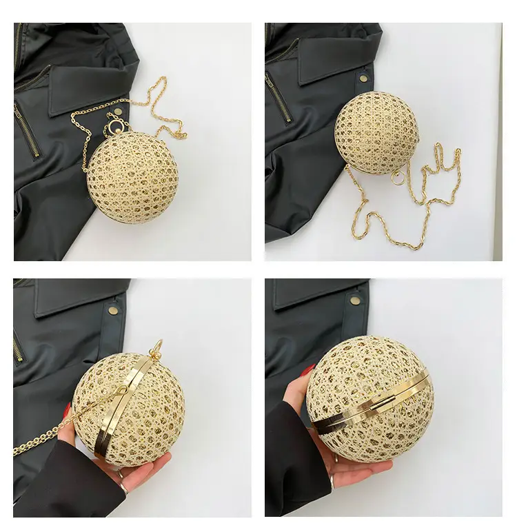 Women Sequin Chain Crossbody Bag Small Elegant Evening Party Bag — feature 8