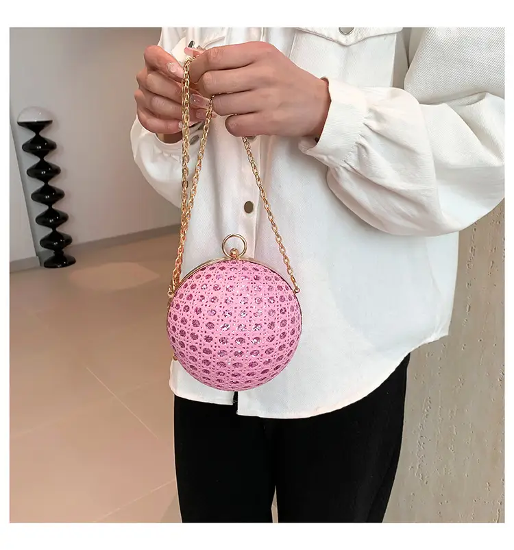 Women Sequin Chain Crossbody Bag Small Elegant Evening Party Bag — feature 9