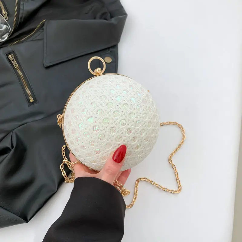 Women Sequin Chain Crossbody Bag Small Elegant Evening Party Bag - Image 2