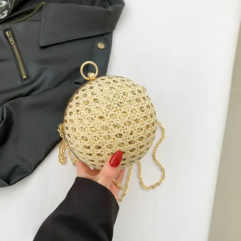 Women Sequin Chain Crossbody Bag Small Elegant Evening Party Bag - Image 4