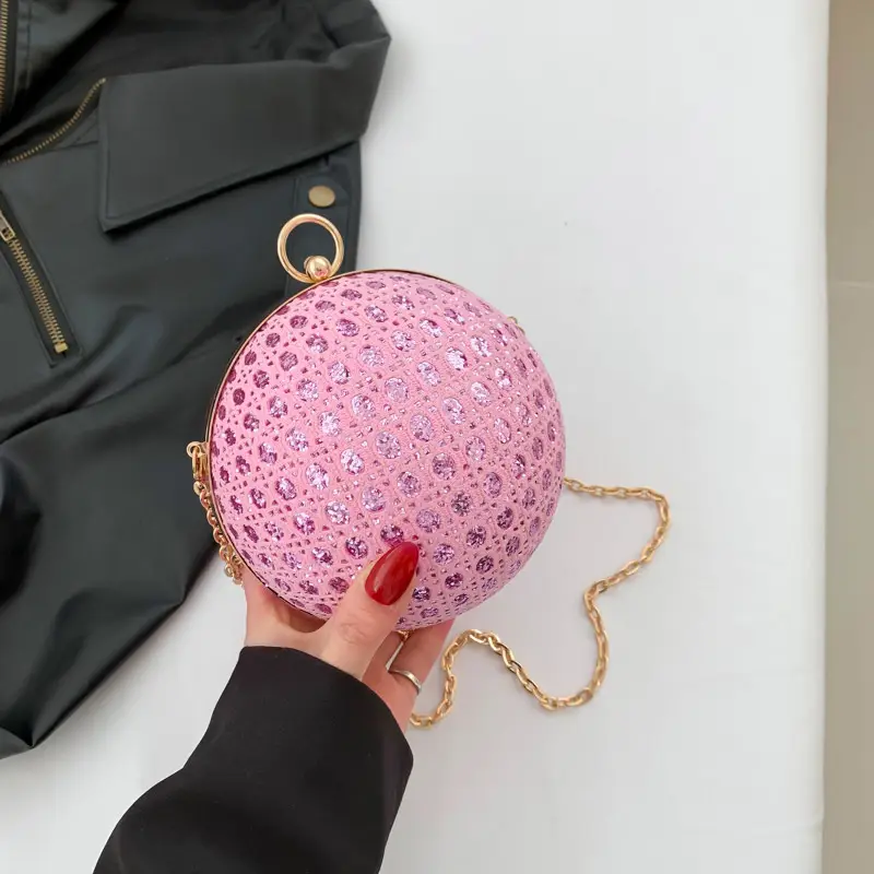 Women Sequin Chain Crossbody Bag Small Elegant Evening Party Bag - Image 5