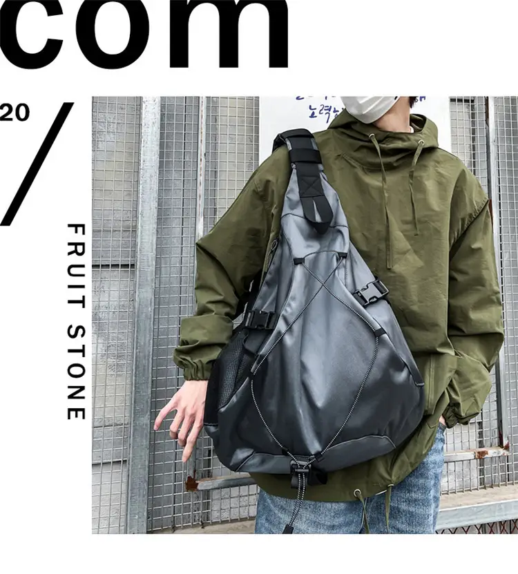 Men's Grey Crossbody Bag 2024 Large Capacity Sports Satchel — feature 10
