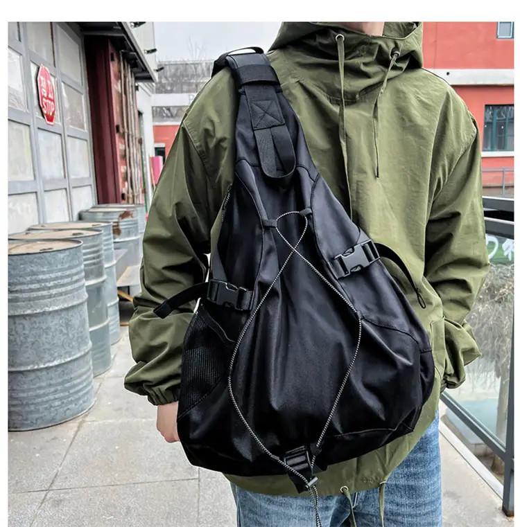 Men's Grey Crossbody Bag 2024 Large Capacity Sports Satchel — feature 22