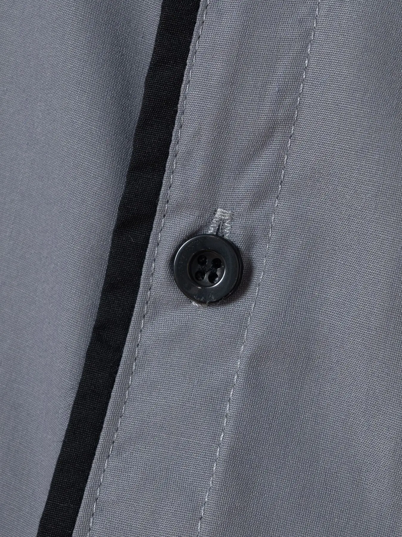 Men's Grey Slim Fit Plaid Button Shirt — feature 10