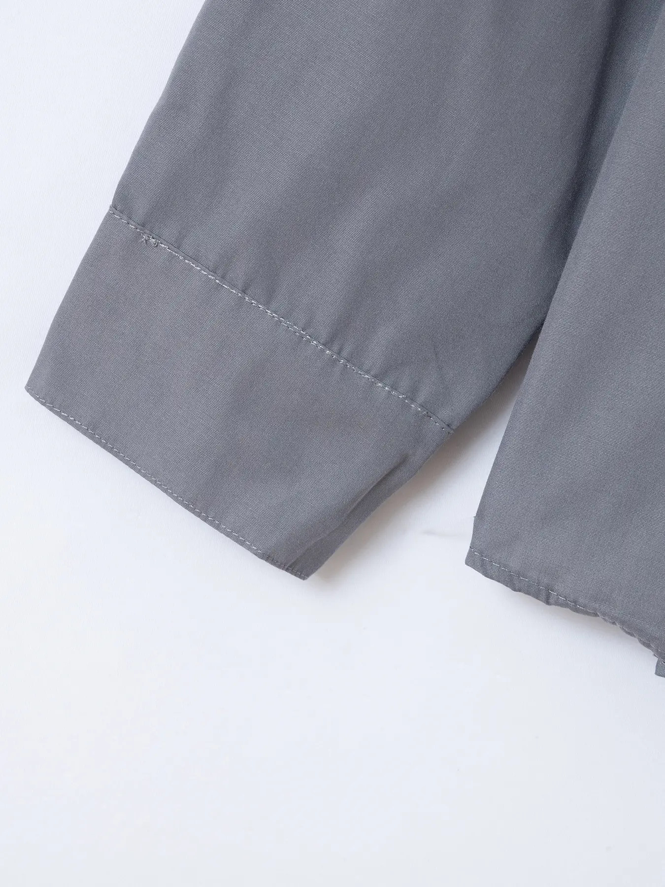 Men's Grey Slim Fit Plaid Button Shirt — feature 9