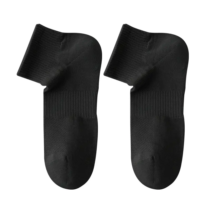 Men's Short Socks, Summer Thin Mesh Breathable Socks, Casual Versatile Anti-Pilling Sports Socks, Antibacterial and Odor-Resistant