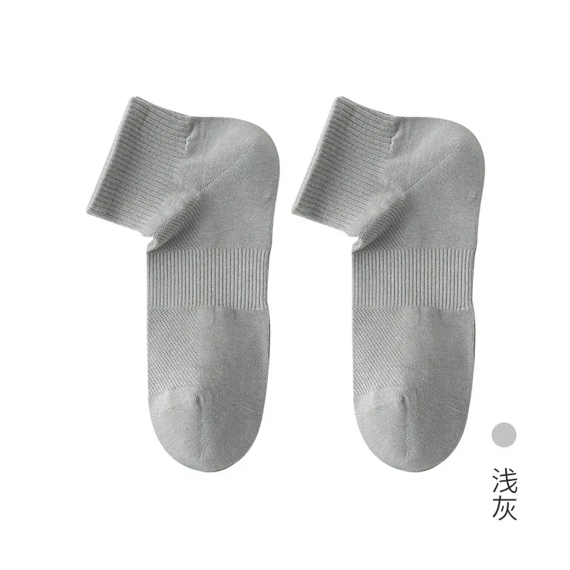 Men's Short Socks, Summer Thin Mesh Breathable Socks, Casual Versatile Anti-Pilling Sports Socks, Antibacterial and Odor-Resistant
