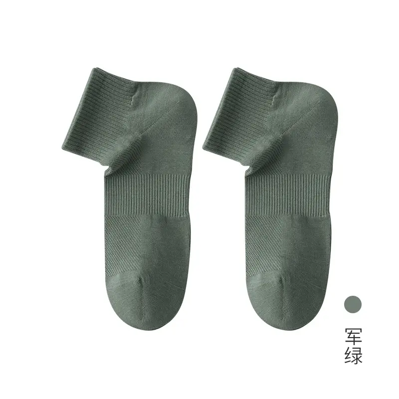 Men's Short Socks, Summer Thin Mesh Breathable Socks, Casual Versatile Anti-Pilling Sports Socks, Antibacterial and Odor-Resistant