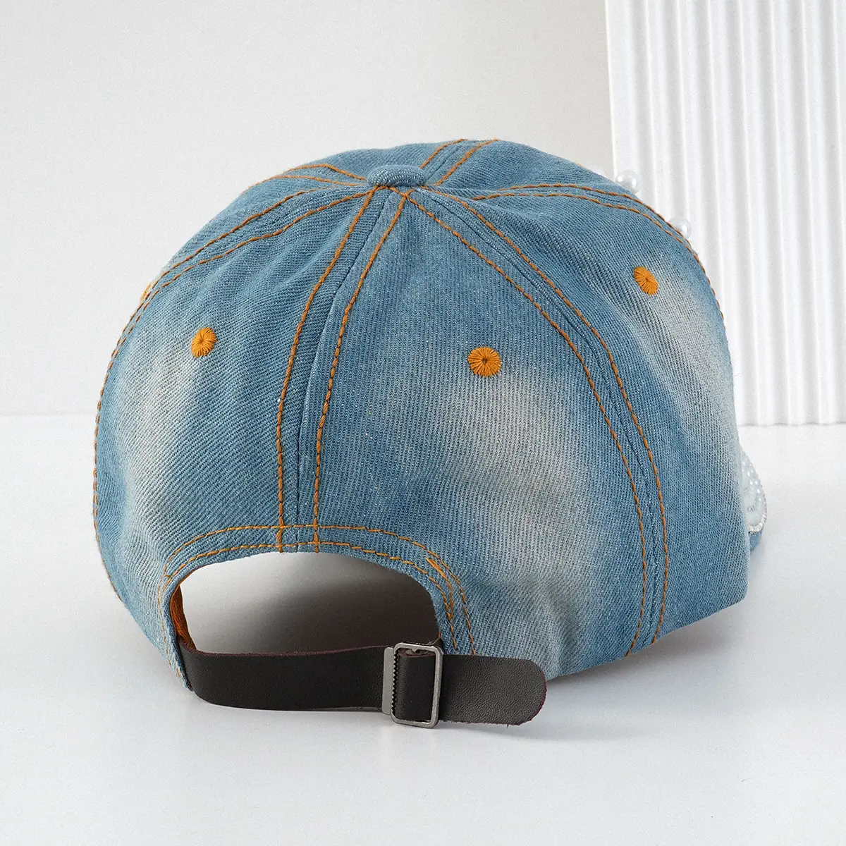 Women's Pearl Diamond Crown Baseball Cap Queen Design Adjustable