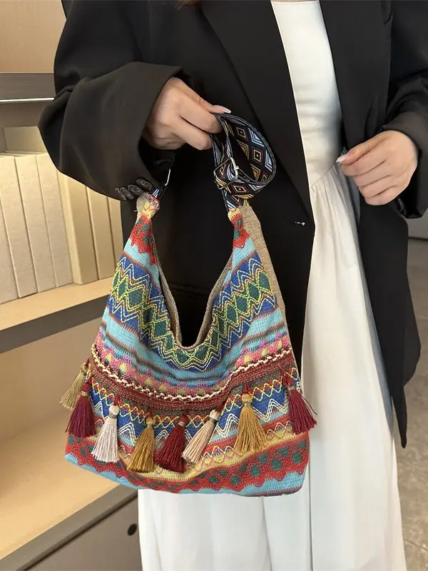 Chinese Style Tassel Handbag Large Casual 2024 Spring - Image 6
