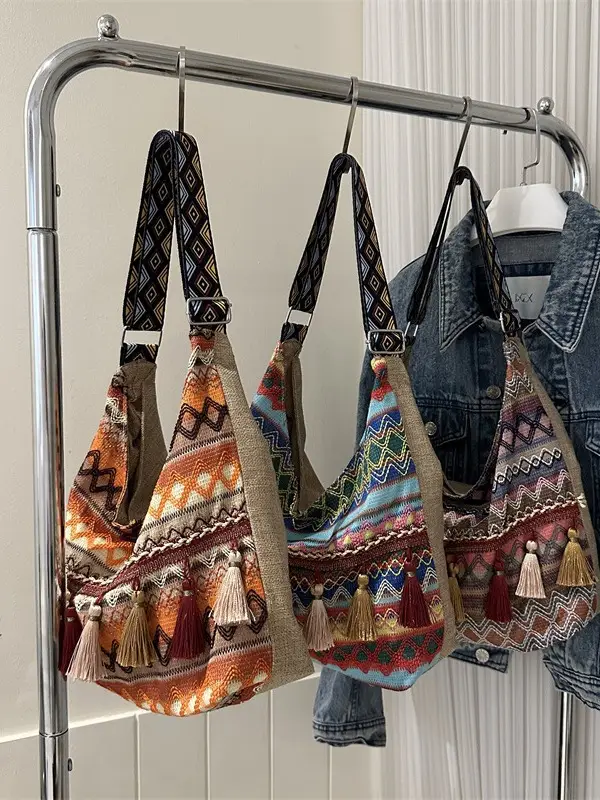 Chinese Style Tassel Handbag Large Casual 2024 Spring - Image 8