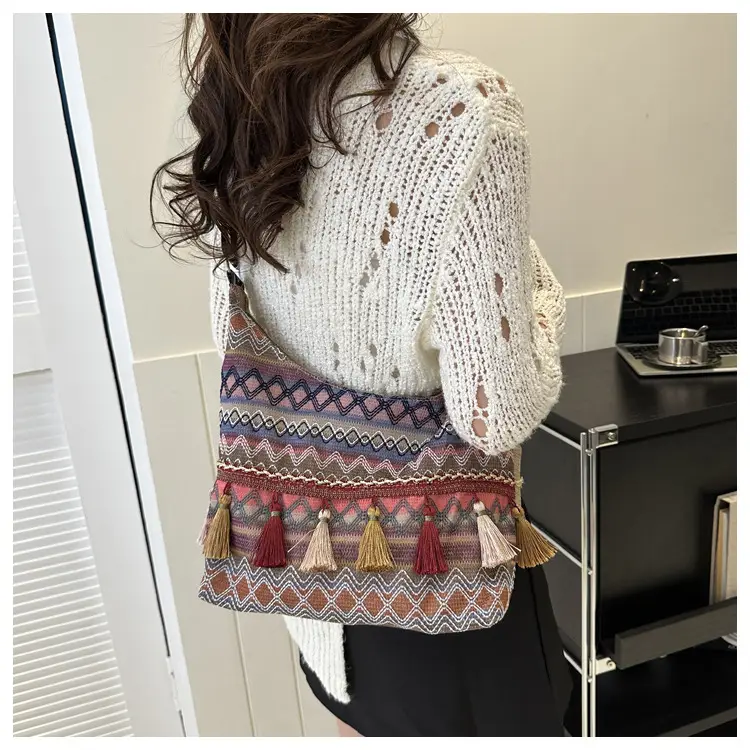 Chinese Style Tassel Handbag Large Casual 2024 Spring — feature 20