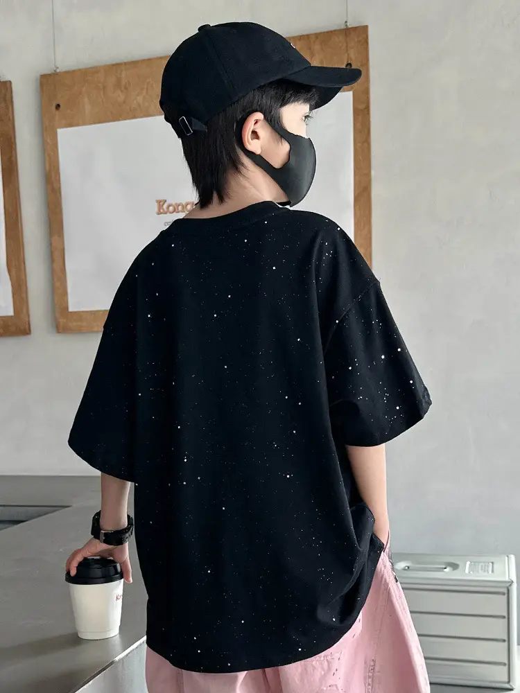 Boys Black Noise Headphones T-Shirt Summer 2025 - Image 4