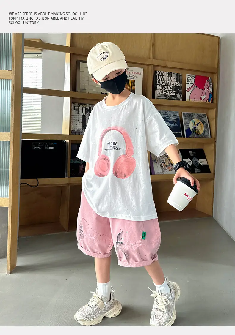 Boys Black Noise Headphones T-Shirt Summer 2025 — feature 10