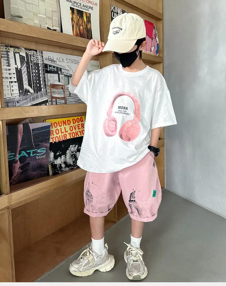 Boys Black Noise Headphones T-Shirt Summer 2025 — feature 11