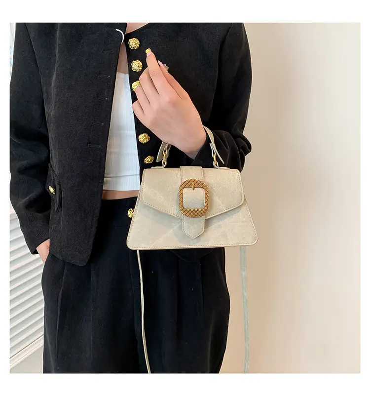 Blue French Belt Buckle Shoulder Messenger Bag — feature 21