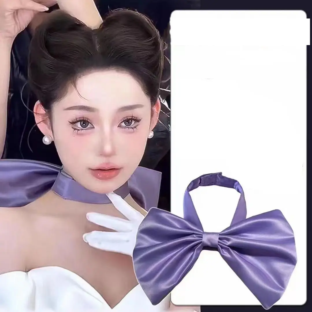 Tom Cat Purple Bow Neck Chain Jewelry Mary Cat Makeup Neck Back Bow Accessories - Image 5