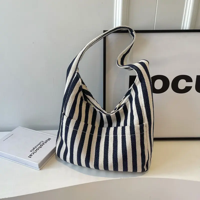Striped Casual Shoulder Bag 2024 Spring New - Image 5