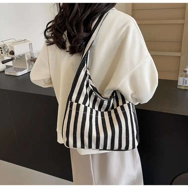 Striped Casual Shoulder Bag 2024 Spring New — feature 11