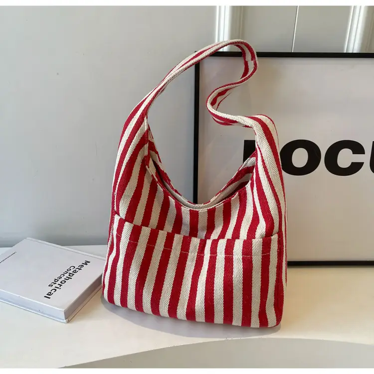 Striped Casual Shoulder Bag 2024 Spring New — feature 19