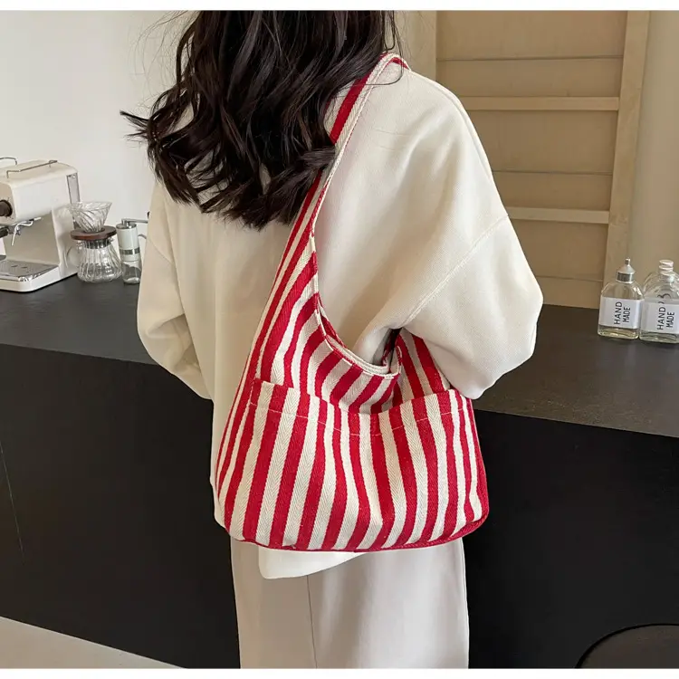 Striped Casual Shoulder Bag 2024 Spring New — feature 7