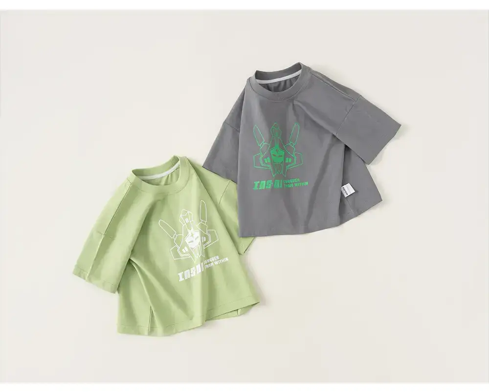 Kids Boys Grey T-Shirt Cool Summer Versatile Top — feature 11
