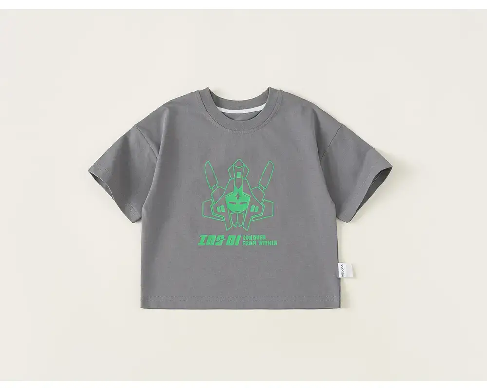 Kids Boys Grey T-Shirt Cool Summer Versatile Top — feature 12