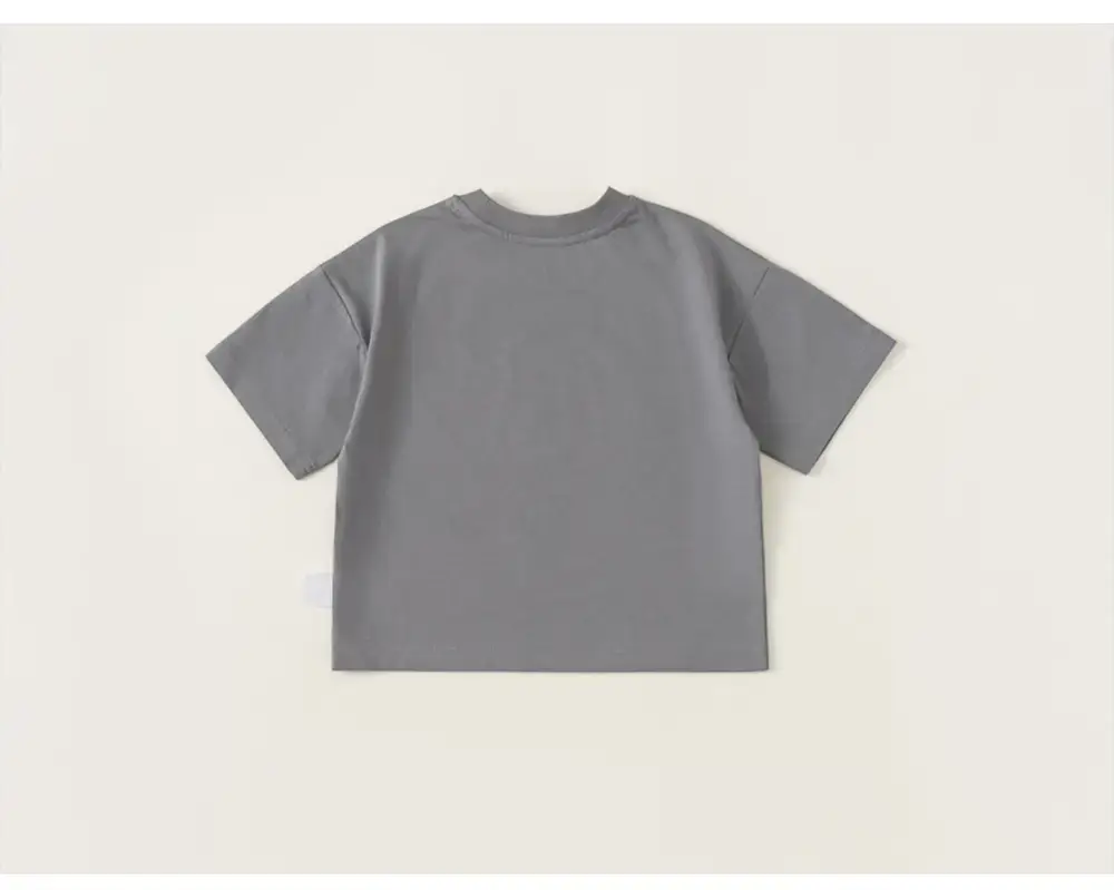 Kids Boys Grey T-Shirt Cool Summer Versatile Top — feature 14