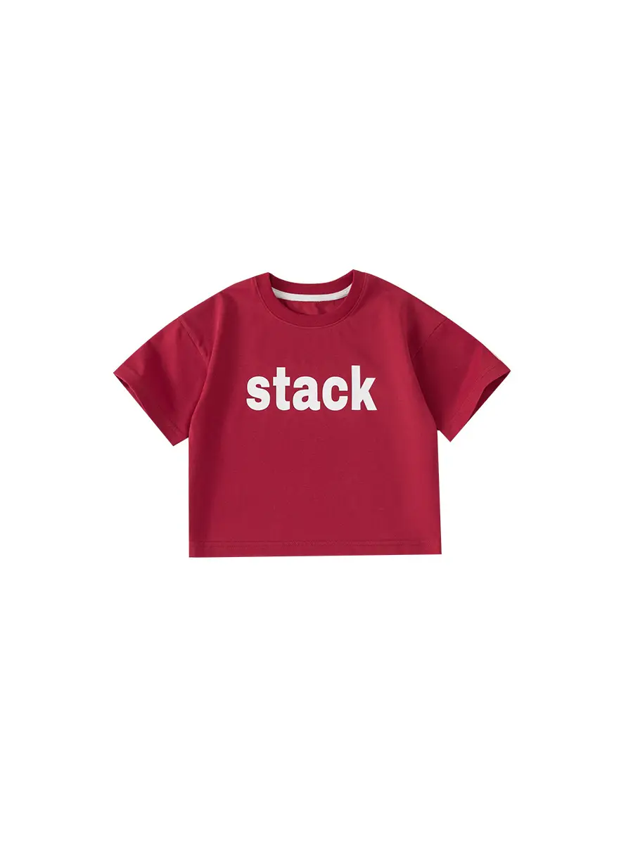 Boys Red Stack T-Shirt Summer Cool Breathable - Image 6