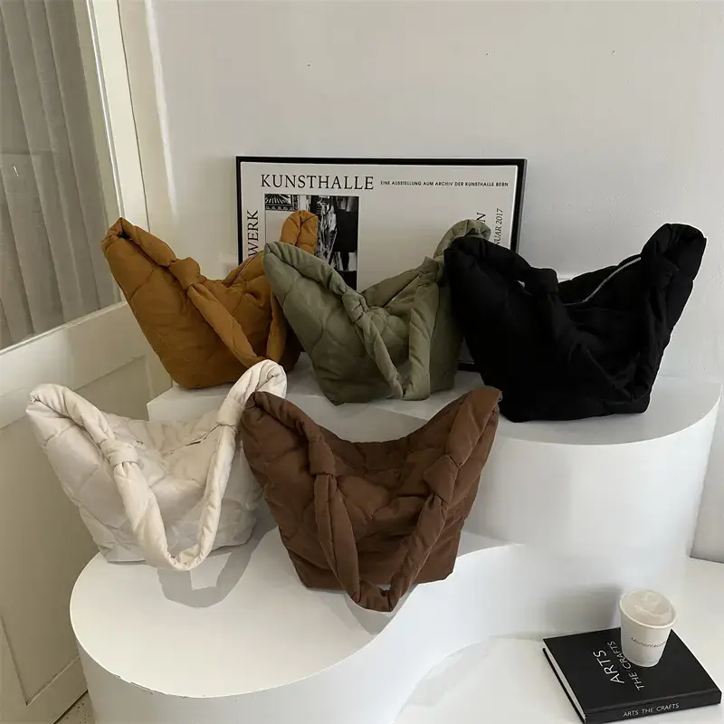 Vintage Pleated Shoulder Bag for Women Spring Summer Crossbody - Image 6