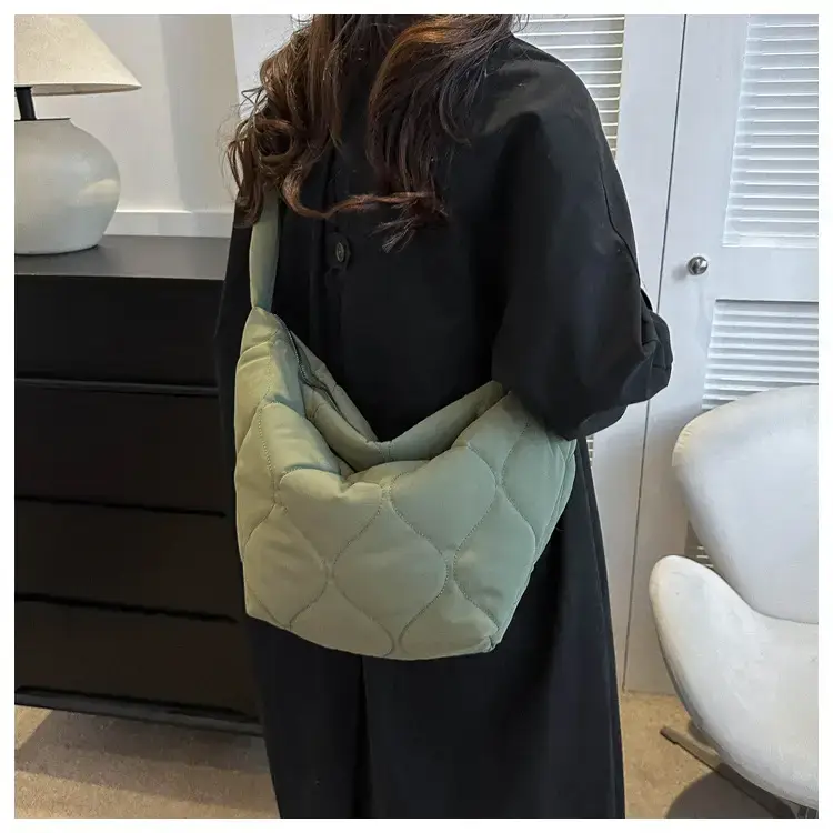 Vintage Pleated Shoulder Bag for Women Spring Summer Crossbody — feature 18