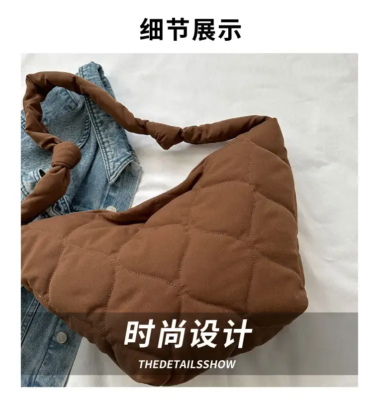 Vintage Pleated Shoulder Bag for Women Spring Summer Crossbody — feature 2