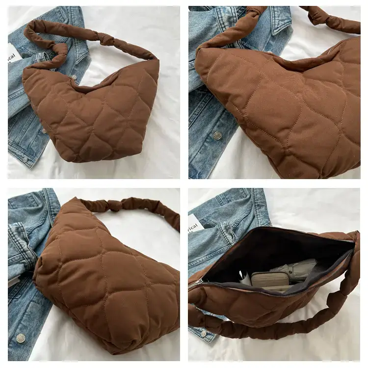 Vintage Pleated Shoulder Bag for Women Spring Summer Crossbody — feature 7