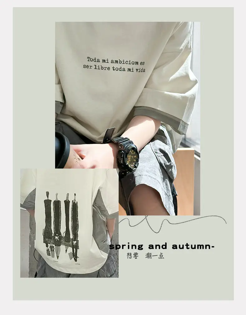Boys Cotton Short Sleeve Summer T-Shirt White Grey — feature 3