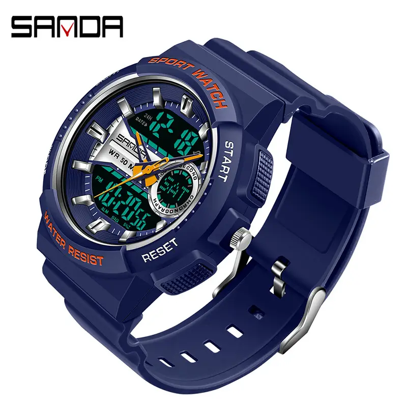 Sanda Black Digital Sport Watch for Men Women - Image 11