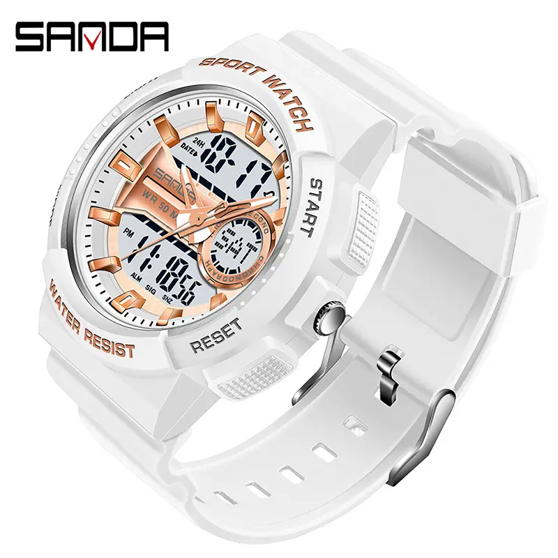 Sanda Black Digital Sport Watch for Men Women - Image 3