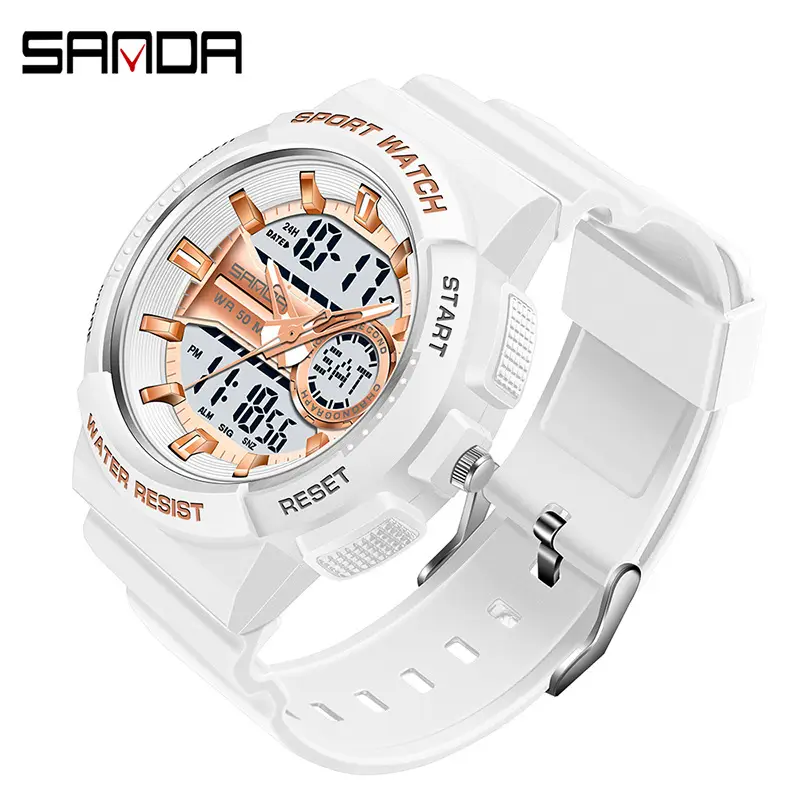 Sanda Black Digital Sport Watch for Men Women - Image 5
