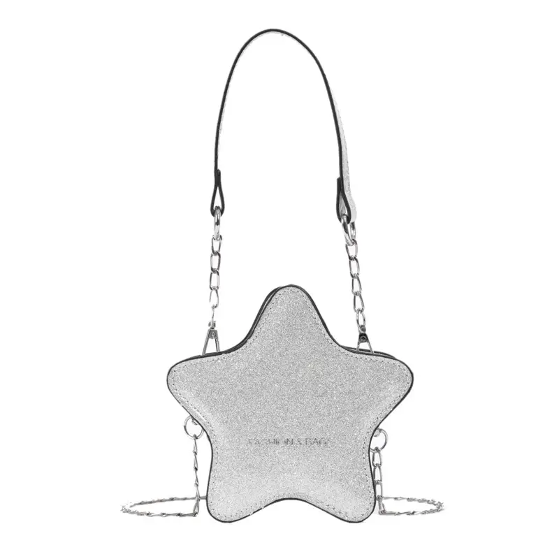 Star-shaped Korean Fashion Chain Crossbody Bag for Boys Girls - Image 2