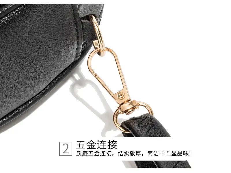 Black Quilted Cameral Bag for Women Crossbody Shoulder — feature 20