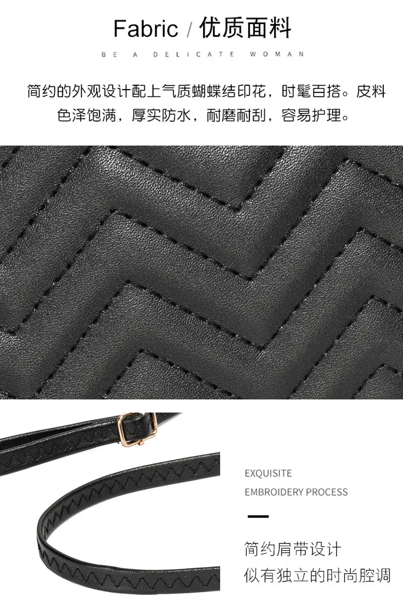 Black Quilted Cameral Bag for Women Crossbody Shoulder — feature 8