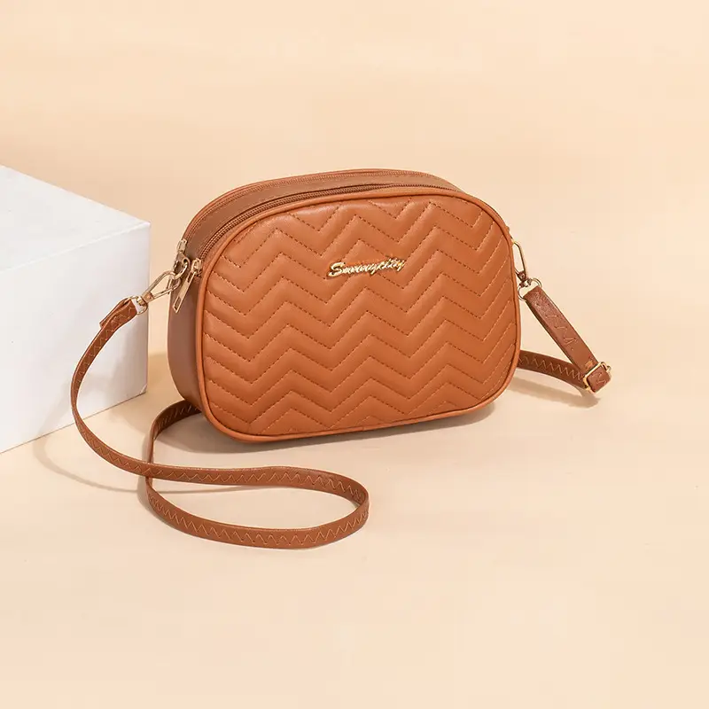 Black Quilted Cameral Bag for Women Crossbody Shoulder - Image 2