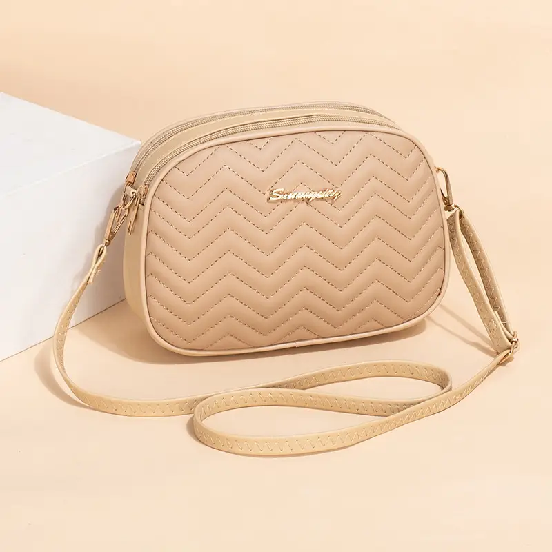 Black Quilted Cameral Bag for Women Crossbody Shoulder - Image 4