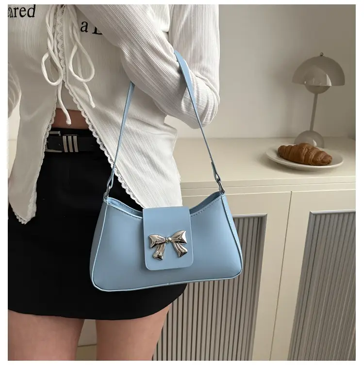 Women's Korean Style Bow Shoulder Bag Brown 2024 — feature 10