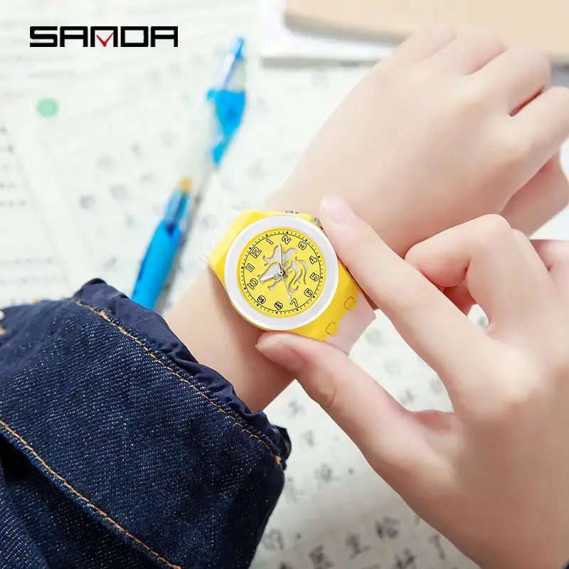 Sanda Cartoon Luminous Kids Watch Black Quartz - Image 15
