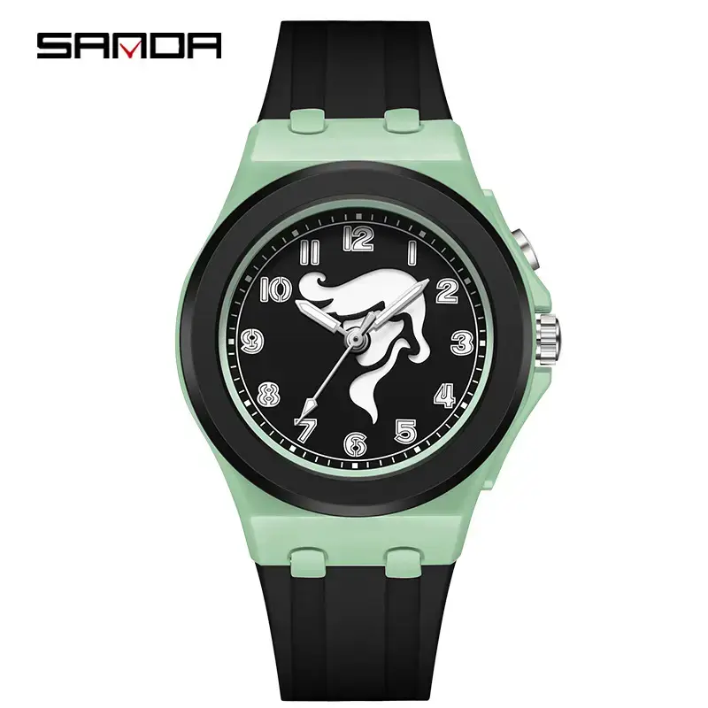 Sanda Cartoon Luminous Kids Watch Black Quartz - Image 3