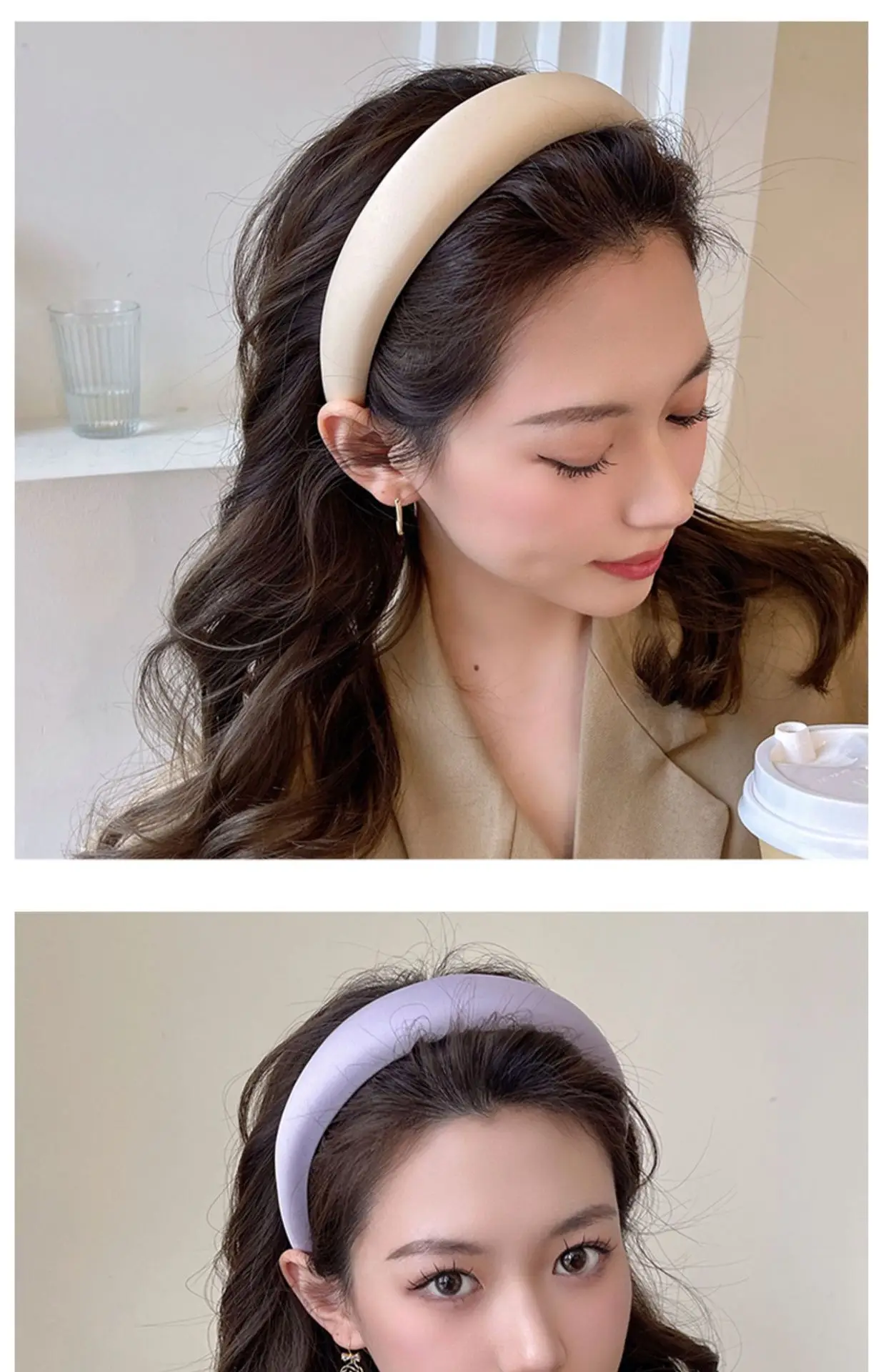 Ins Advanced Sponge Hairband Women's Wide-brimmed Headwear — feature 16